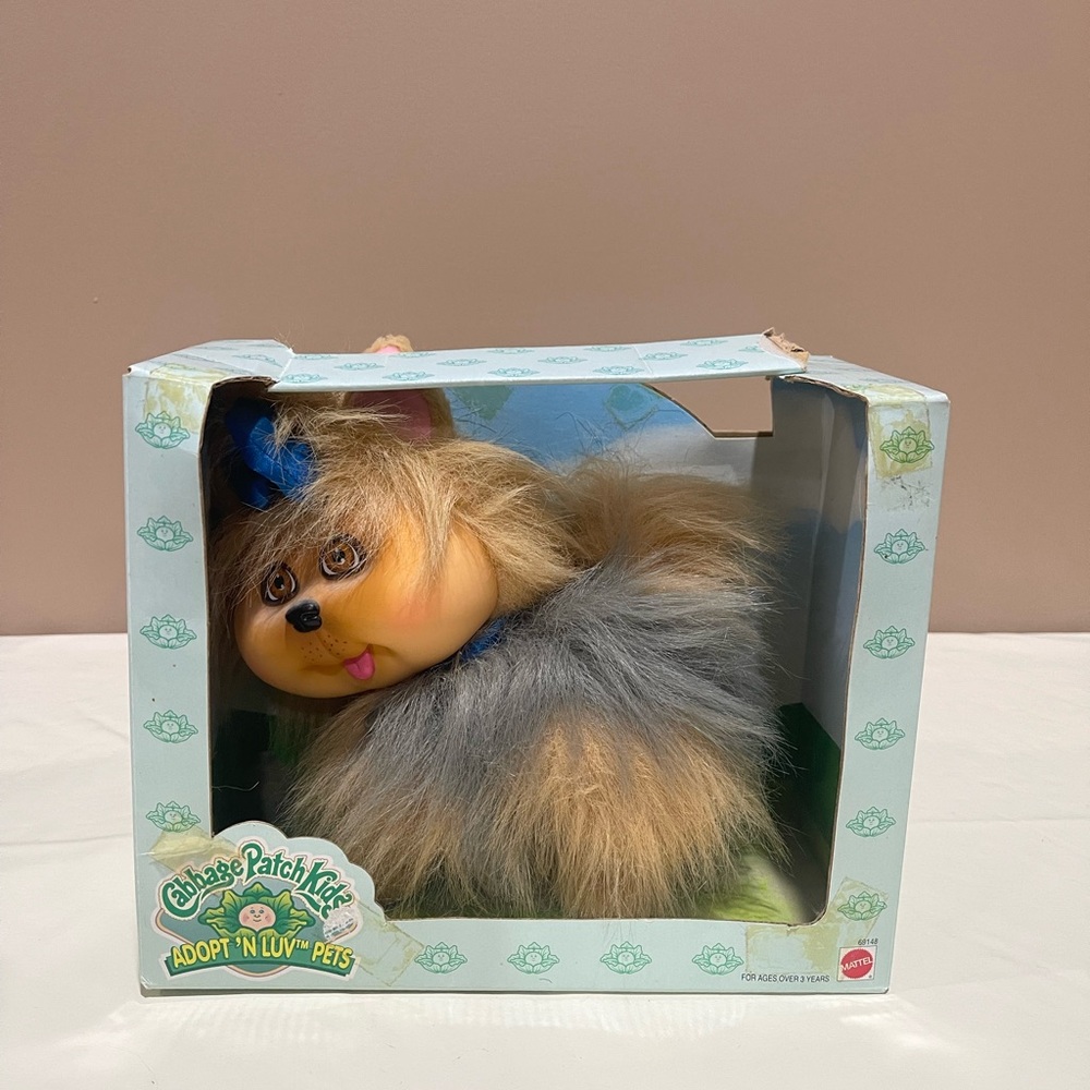 Cabbage Patch Kids Adopt 'N Luv Pet with Gray and Tan Fur Yorkie